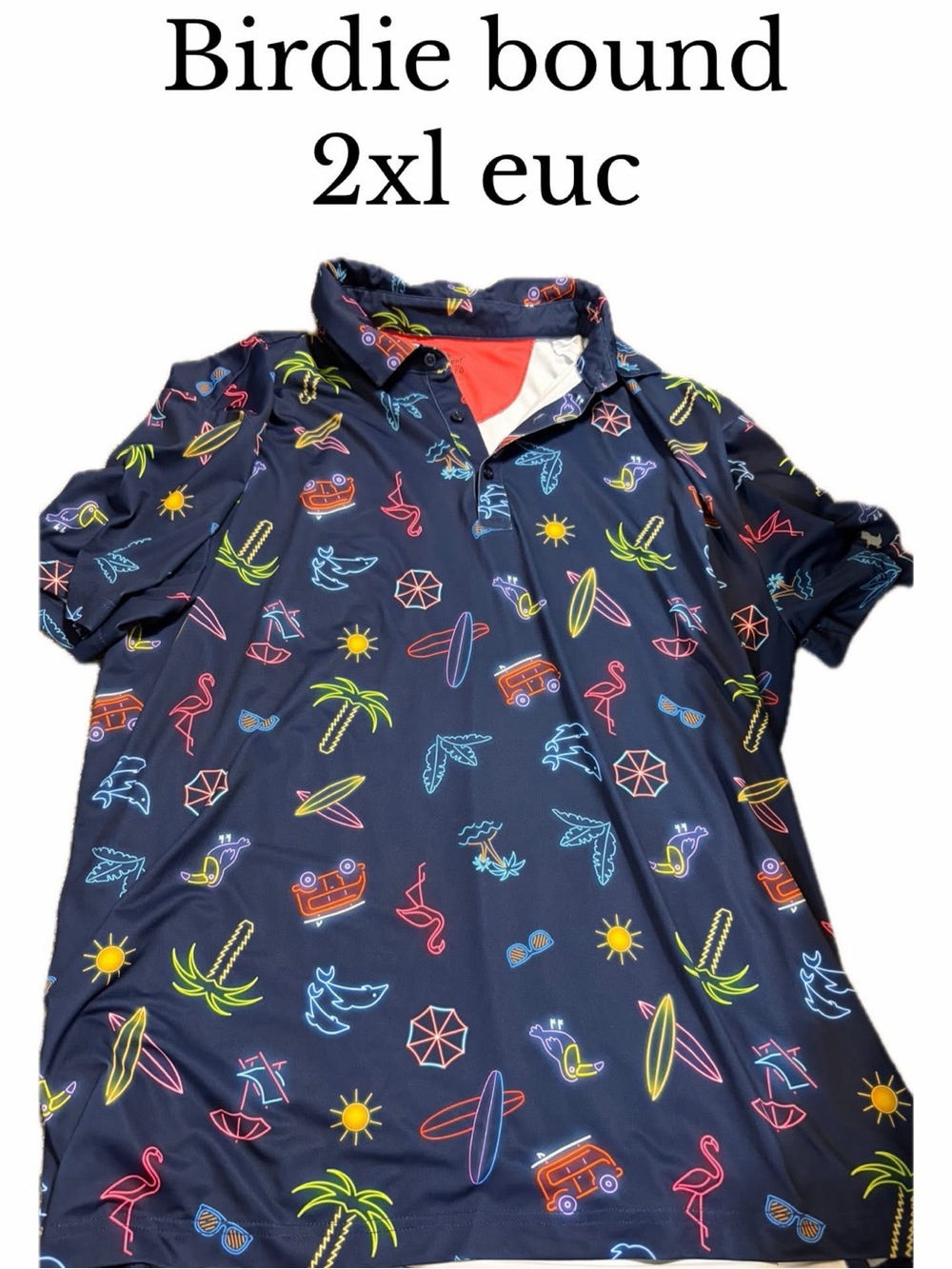 Birdie bound 2xl men’s golf shirt polo